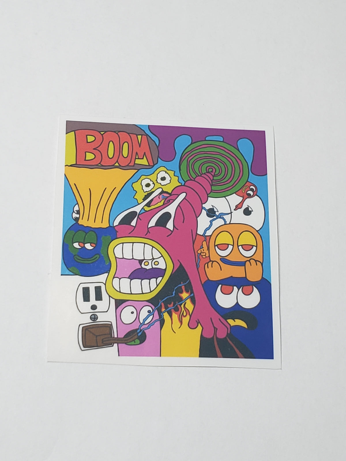Random Character Chaos Sticker | Vibrant Colors